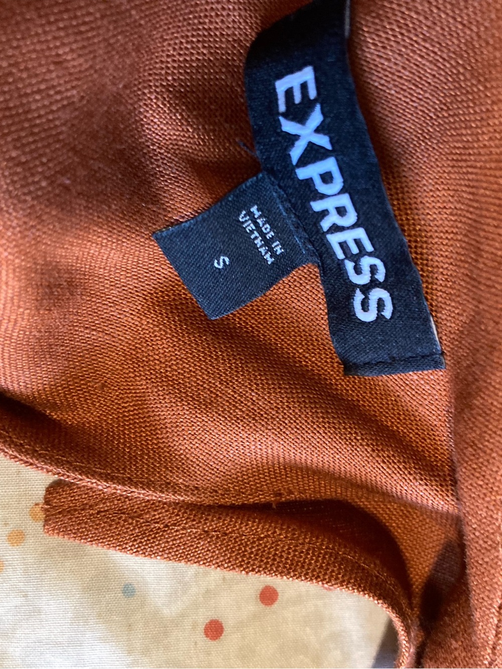Express Ruffled Off-Shoulder Peplum Top - Rust - Picture 3 of 3